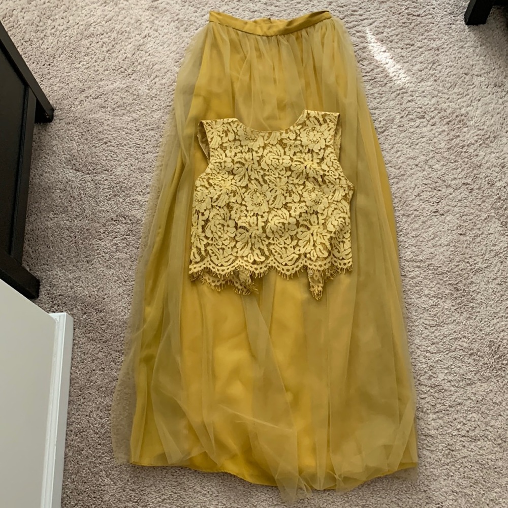 Two piece bridesmaids dress set